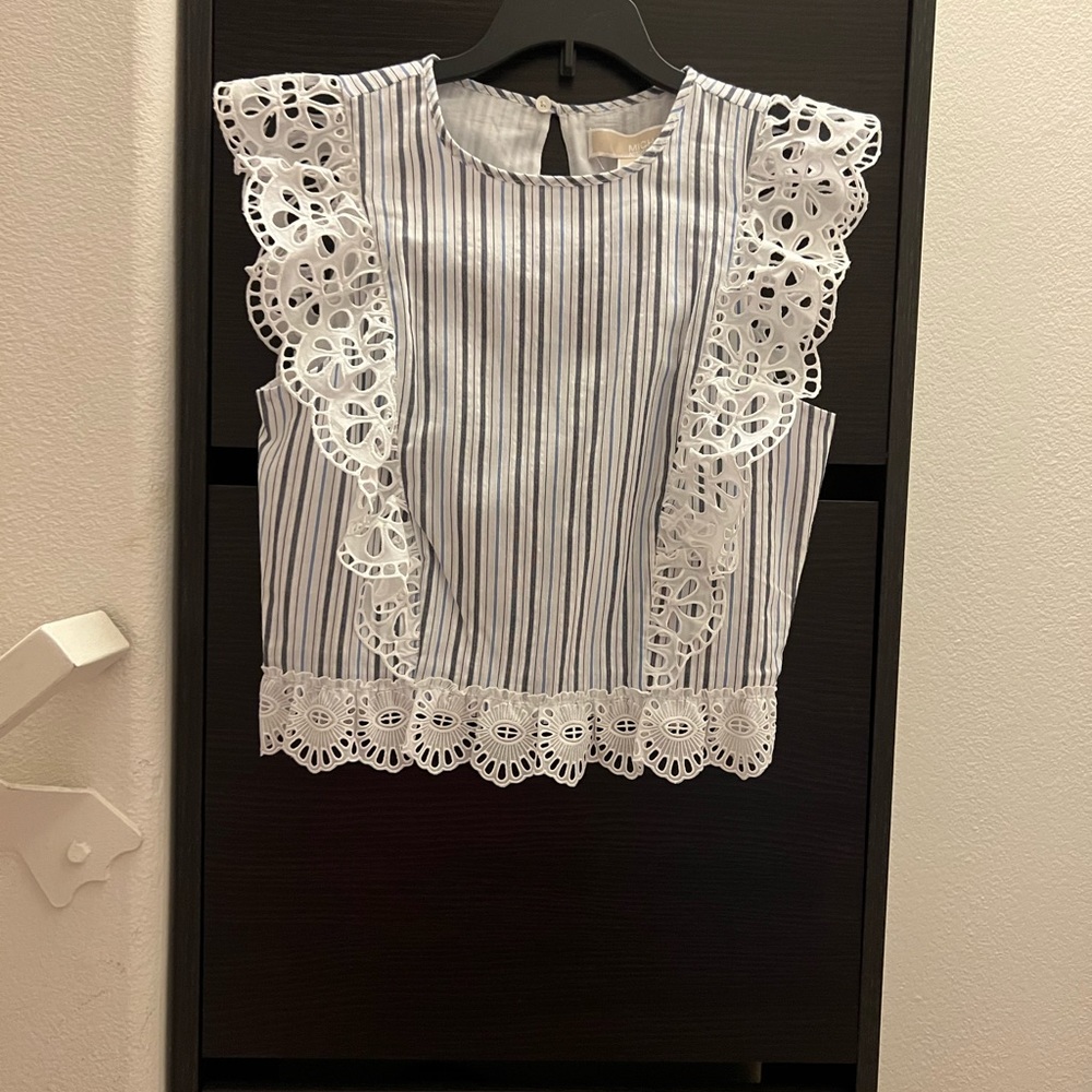 Michael Kors eyelet detail top